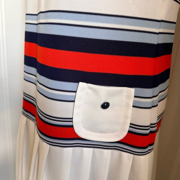 Vintage 70s Drop Waist Dress size L - Picture 6 of 7